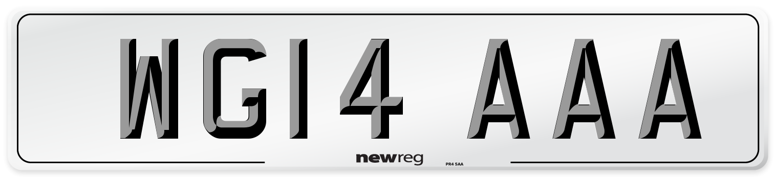 WG14 AAA Number Plate from New Reg